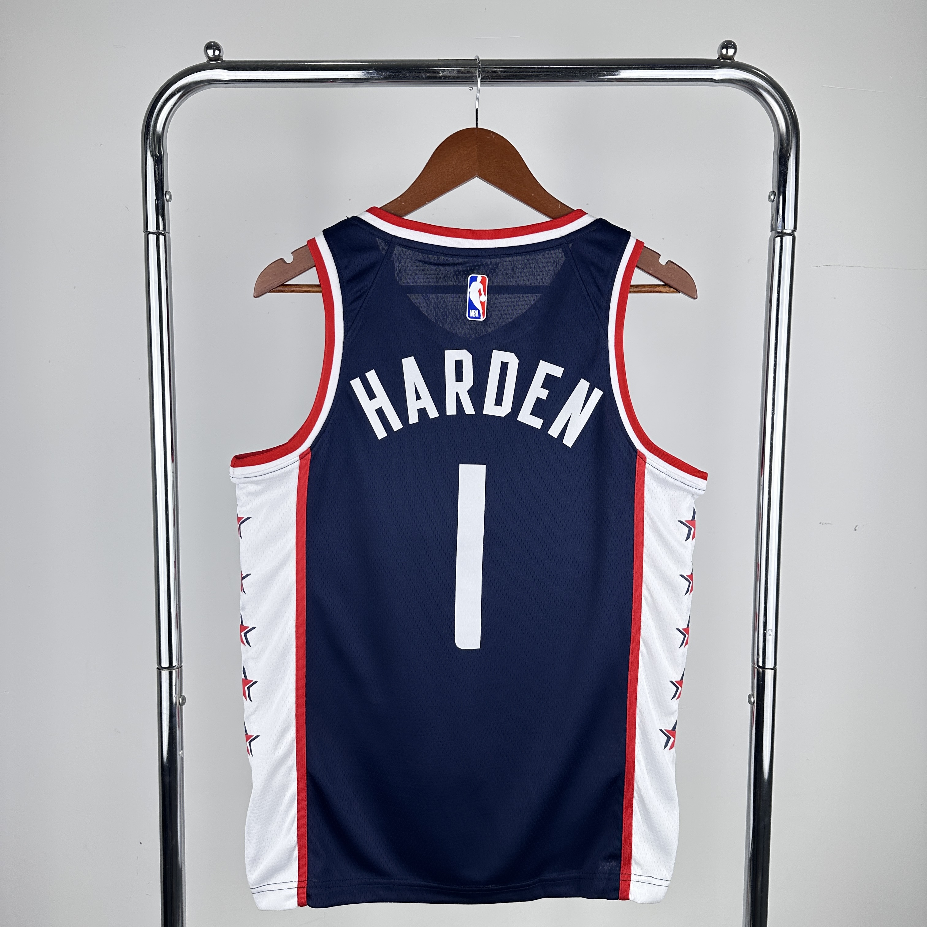 Men Los Angeles Clippers #1 Harden Blue City Edition Nike 2024 NBA Jersey->los angeles clippers->NBA Jersey
